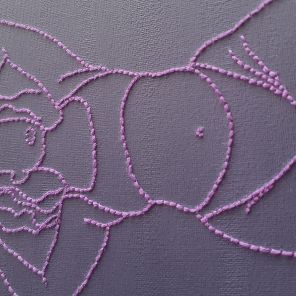Hand embroidered painting - Picture 4 of 4